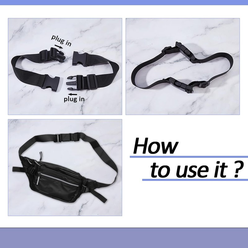 SUPERFINDINGS 2Pcs Waist Bag Belt Extender Adjustable Belts Bag Strap