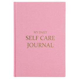 Mcdsuc Daily Self Care Journal, Diary Planner Hardcover with Gold Lettering, Personal Wellness Planner (Pink)