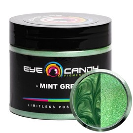 Eye Candy Premium Green Mica Powder Pigments | Multipurpose DIY Arts and Crafts Additive | Acrylic, Woodworking, Bath Bombs, Resin, Epoxy, Soap, Fishing Lures (Mint Green)
