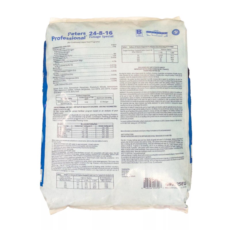 Everris Peters Professional 24-8-16 Foliage Special Fertilizing ( 25 Lbs)