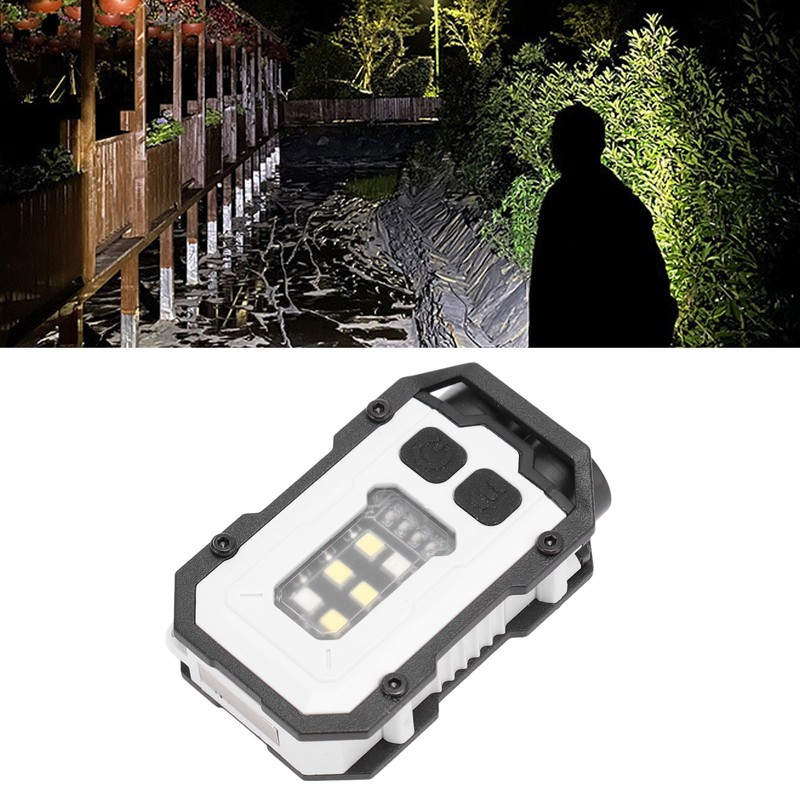 Small Powerful EDC Flashlight 300LM USB Rechargeable Mini Pocket Keychain