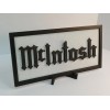 McIntosh Subdued Classical Design McIntosh Lettering Sign in Black on