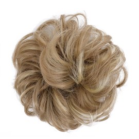 onemily Messy Bun Hair Piece Messy hair Chignon for Women Synthetic Updo Buns Hair Extensions Natural Looking Hair Scrunchies for Daily Wear 1PC(Light Golden Blonde Mix Bleach Blonde)
