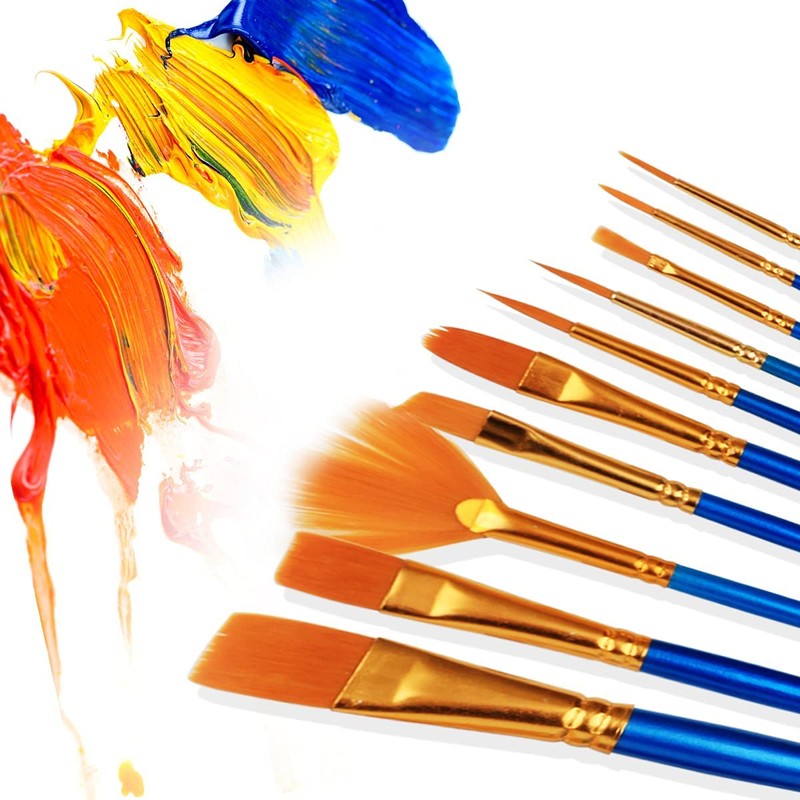 YIHUALE Acrylic Paint Brush, Multi-purpose, Face Brush, Nylon Paint Brush,