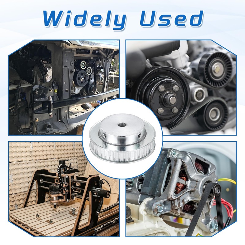 sourcing map 2Pcs Timing Belt Pulley Aluminum Idler Pulley XL40