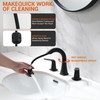BRAVEBAR Pull Down Bathroom Faucet Black- Matte Black Sink Faucet