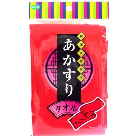 Ohe 66200 Akakuri Towel, Approx. 9.4 x 33.1 inches (24 x 84 cm), Red