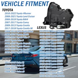 Qagea Front Right Passenger Side Door Lock Latch Actuator Motor Fits for Toyota 4Runner Tundra Camry Corolla RAV4 Lexus ES350 GX460, Replaces 69030-06200, 69030-0C050, 931-403