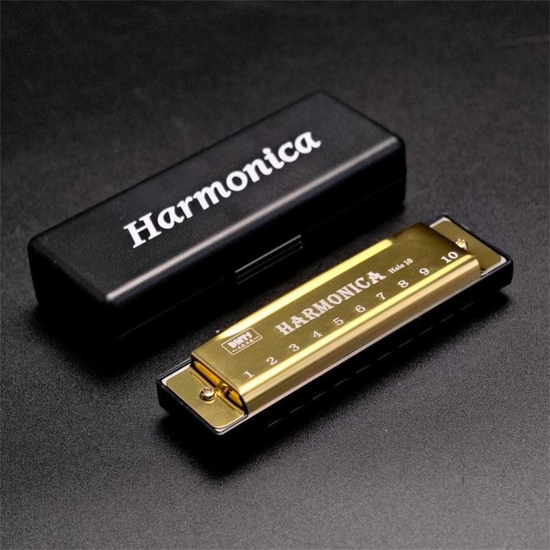 10 Holes Harmonica, 1 Count Alloy C Key Harmonica, Musical