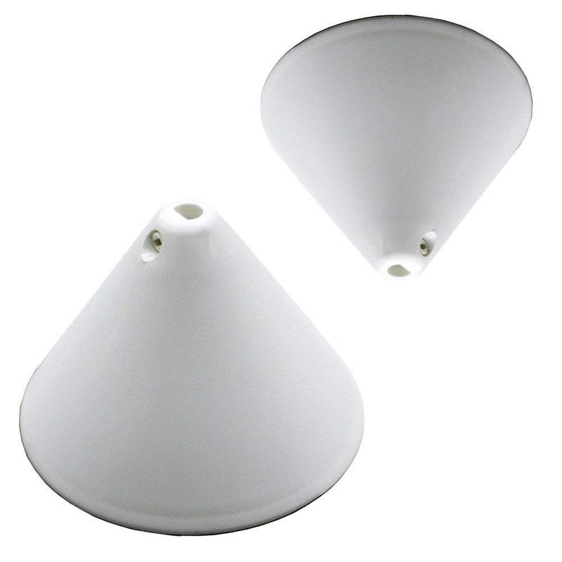 Canopy White Plastic Diameter 110 mm with Locking Screw for