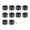Befenybay 10 Pcs Black Locking Collar 8mm Shank Closure Gaiter