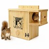Firmlly Upgraded Version Large Wooden Squirrel House for Outside -