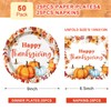KTCNMER 50Pcs Thanksgiving Paper Plates and Napkins Disposable paper plates