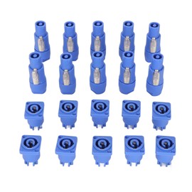 10 Sets 3 Pin Power Connector Professional Stage Light Power Cable Plug for LED Large Screen Speaker 250V 20A