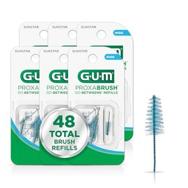 cepillo para polvo interdental Gum Proxabrush Go-Betweens, Ancho, 48 Refills