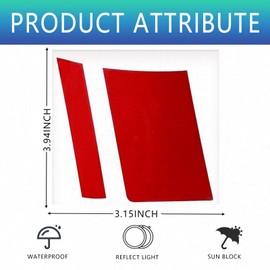 6 Pcs Wheel Rim Decal Stripes Car Decals, Reflective Car Wheel Decals Stickers, Tire Stickers for Cars 2.36 X 2.75 Inch Automotive Decals Hash Stripe Stickers for 18-21 Inch Wheels(Red)