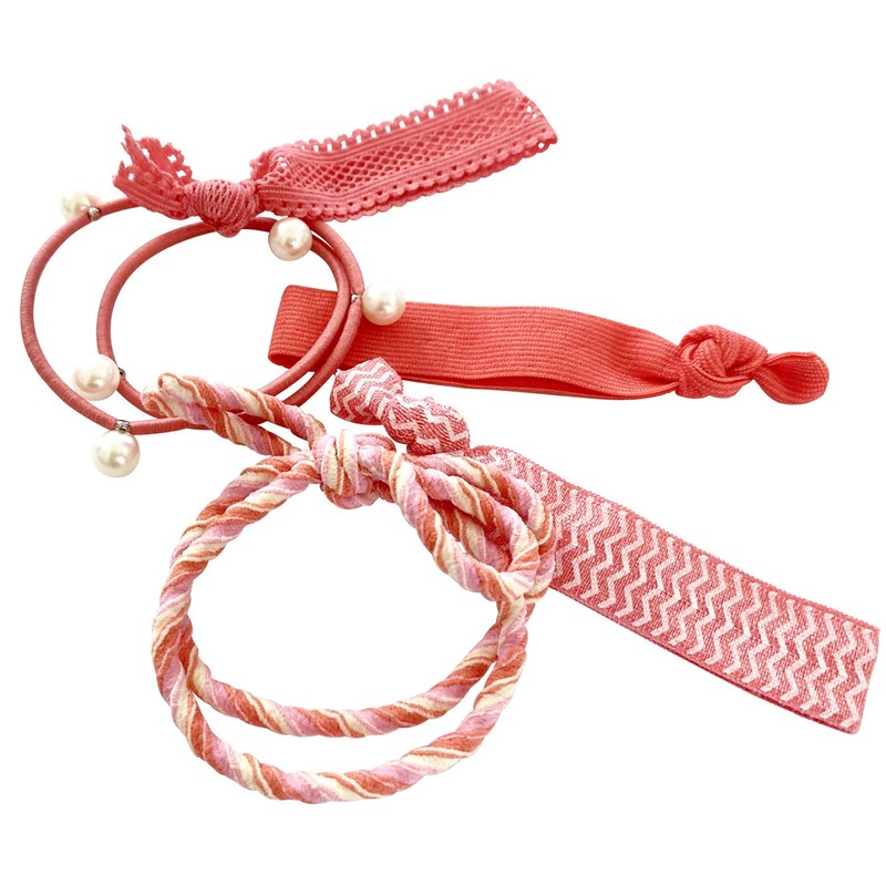 HAARallerliebst 5 x Hair Bands with Storage Box (Pink -