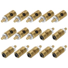 MECCANIXITY Linkage Stoppers Connecting Servo Arm,Adjustable Push Rod with Nut and Screw for RC Airplane,D5x3mm 15Pcs