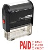 Paid Cash Check Credit - ExcelMark Self-Inking Rubber Stamp -