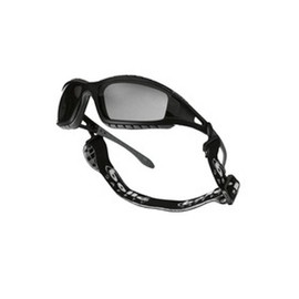 Bolle TRACPSF Tracker Glasses Nylon Frame Anti-Scratch and Fog Lens, Black/Smoke