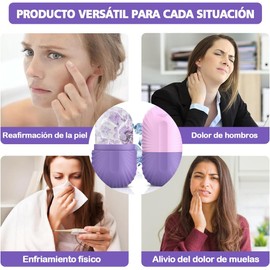 Rodillo de Hielo para la Cara,Molde de Hielo para Cara de Silicona Reutilizable,Rodillo Facial Hielo para Belleza y Cuidado de Facial,Herramientasde Cuidado para Masaje Facial para Belleza Facial(Morado)