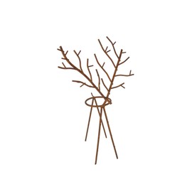 Craft Outlet Inc 12" Tin Wired Reindeer Candle Holder, Brown