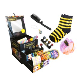 Sinco Creations Rainbow High Sleepover Set Makeover & Pampering Box for Slumber Parties, Sleep Mask | Fluffy Socks | Nail Aat, Ages 3 Plus