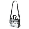 Clear pvc cosmetic bags with removable and adjustable shoulder strap,