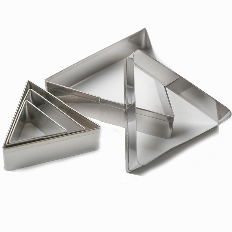 SK Triangle Shape Cookie Cutter Set, Stainless Steel, 5-Piece, Small(2.7in)