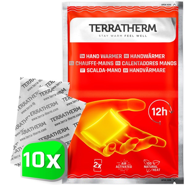 TerraTherm Hand Warmers, Pocket Hand Warmer for 12 hours of