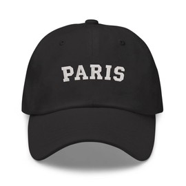 9B vacation cap, Paris embroidered cotton baseball cap hat-black cap, cool gift