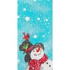 10 Handkerchiefs Snowman in Winter 22 x 21 cm