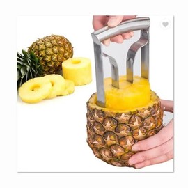 Stainless Steel Pineapple Corer and Slicer Tool – Heavy Duty Fruit Cutter, Peeler & Remover for Pineapples – Durable Silver Steel Kitchen Gadget for Easy Pineapple Prep