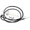 Reproduction Throttle Cable Set w/Polished Throttle Tube - Fits Honda