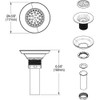 Elkay LK18B 3-1/2" Drain with Type 304 Stainless Steel Body,