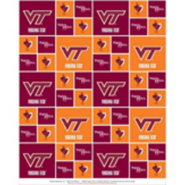 Virginia Tech Hokies Checker Cotton Fabric