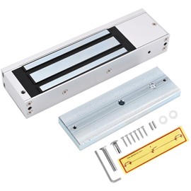 Electric Magnetic Lock 500KG/1200LBS Holding Force Electromagnet Lock 12V Fail Safe NC Mode Single Door for Access Control System