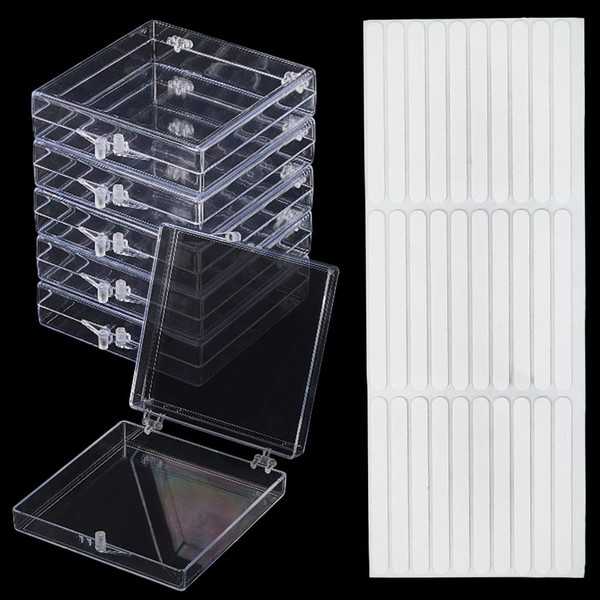 SOFPLATE 9Pcs Press on Nail Case Clear Nail Box Holder