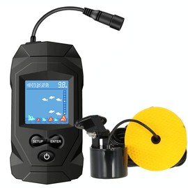 LUCKYLAKER Water Boat Fish Finders Depth Portable Handheld Fish Finder Transducer Wired Ice Fishing Finders Sonar