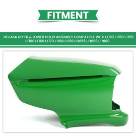 HECASA Upper & Lower Hood Assembly Compatible with John Deere LT133 LT150 LT155 LT160 LT166 LT170 LT180 LT190 LTR155 LTR166 LTR180 Replacement for AM131759 AM132530