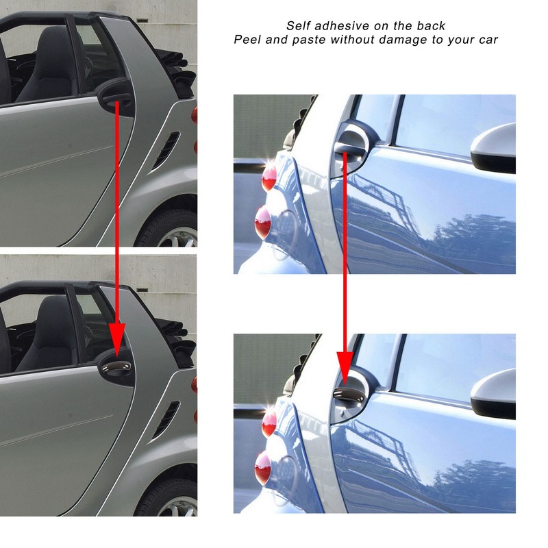 Car Exterior Door Handle Cover Carbon Fiber Style Replacement for