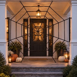 150/250cm Giant Stretchy Spider Web Halloween Cobweb, Black White Spider Web Decoration for Haunted House, Garden, Bar, Home and Halloween Party