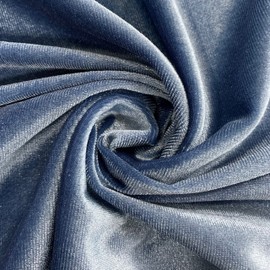 New Fabrics Daily Princess Slate Blue Polyester Spandex Stretch Velvet Fabric by The Yard for Tops, Dresses, Skirts, Dance Wear, Costumes, Crafts - 10001, Yard (58x36'')