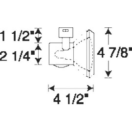Juno Lighting Group T231WH Halogen Trac-Master Close-Up Enclosed Lampholder, 75 watts, 120 Volts, White