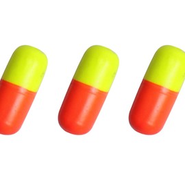 Dr.Fish 30 Pack Fishing Rig Floats Pompano Floats Walleye Rig Lure Making Accessories Surf Fishing Foam Snell Bobbers Small-3/5 * 1/4" Red+Chartreuse