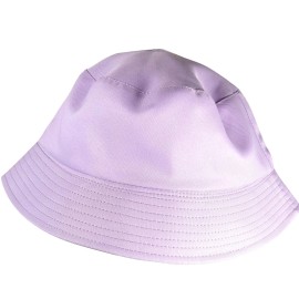 KBW Lavender Bucket Hat Adult Novelty Cap Lightweight Solid Color Summer Sun Unlined