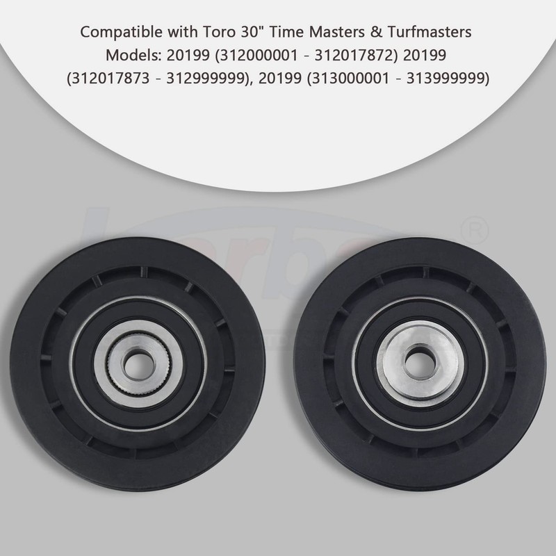 Karbay 2 Pack 120-7082 Idler Pulley Compatible with Toro 30"