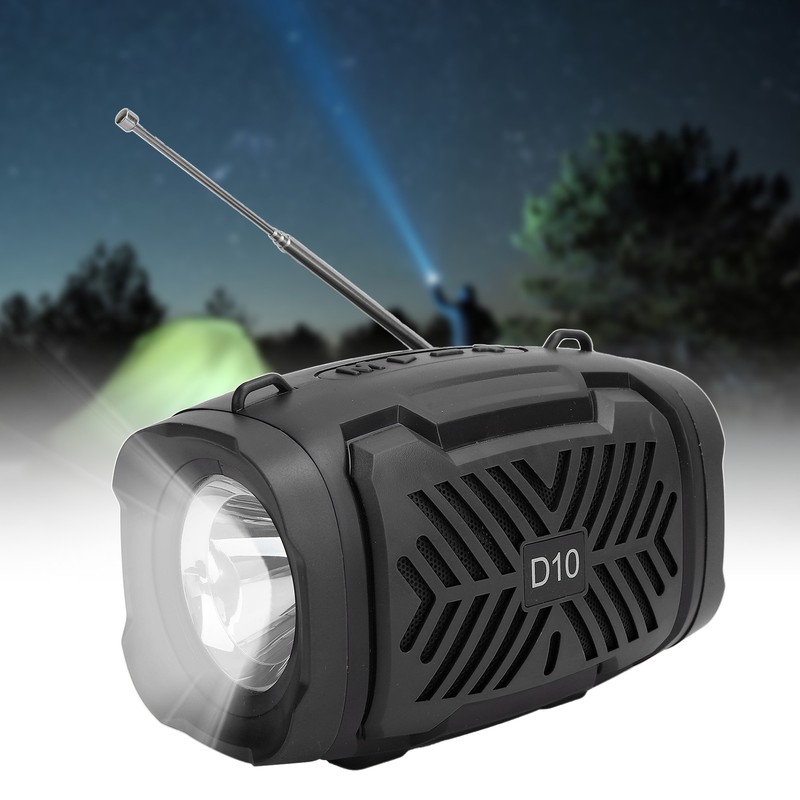 D10 Bluetooth V5.0 Wireless Speaker USB Micro Loudspeaker with Light