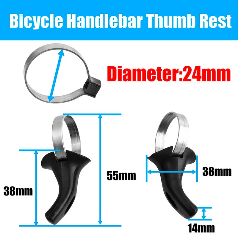 Yakamoz 1Pairs Bicycle Handlebar Thumb Rest, Universal Adjustable Road Bike