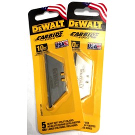 DeWalt Carbide Edge Utility Knife Blade - Last 10x Longer (10-Pack)